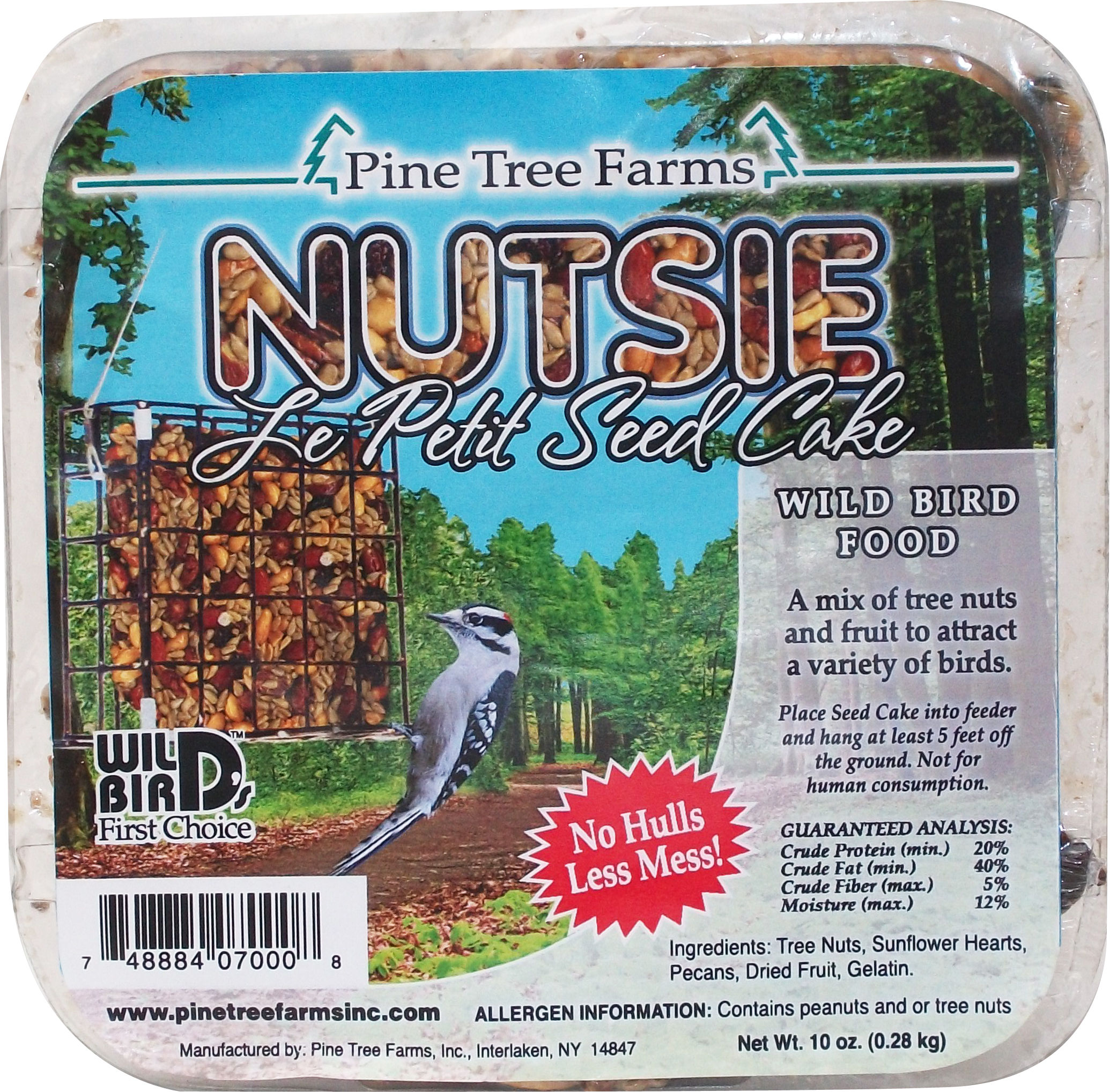 1, 2, 4, 6 or 12 Packs Pine Tree Farms Peanut Butter Suet Cake 3 Pounds 
